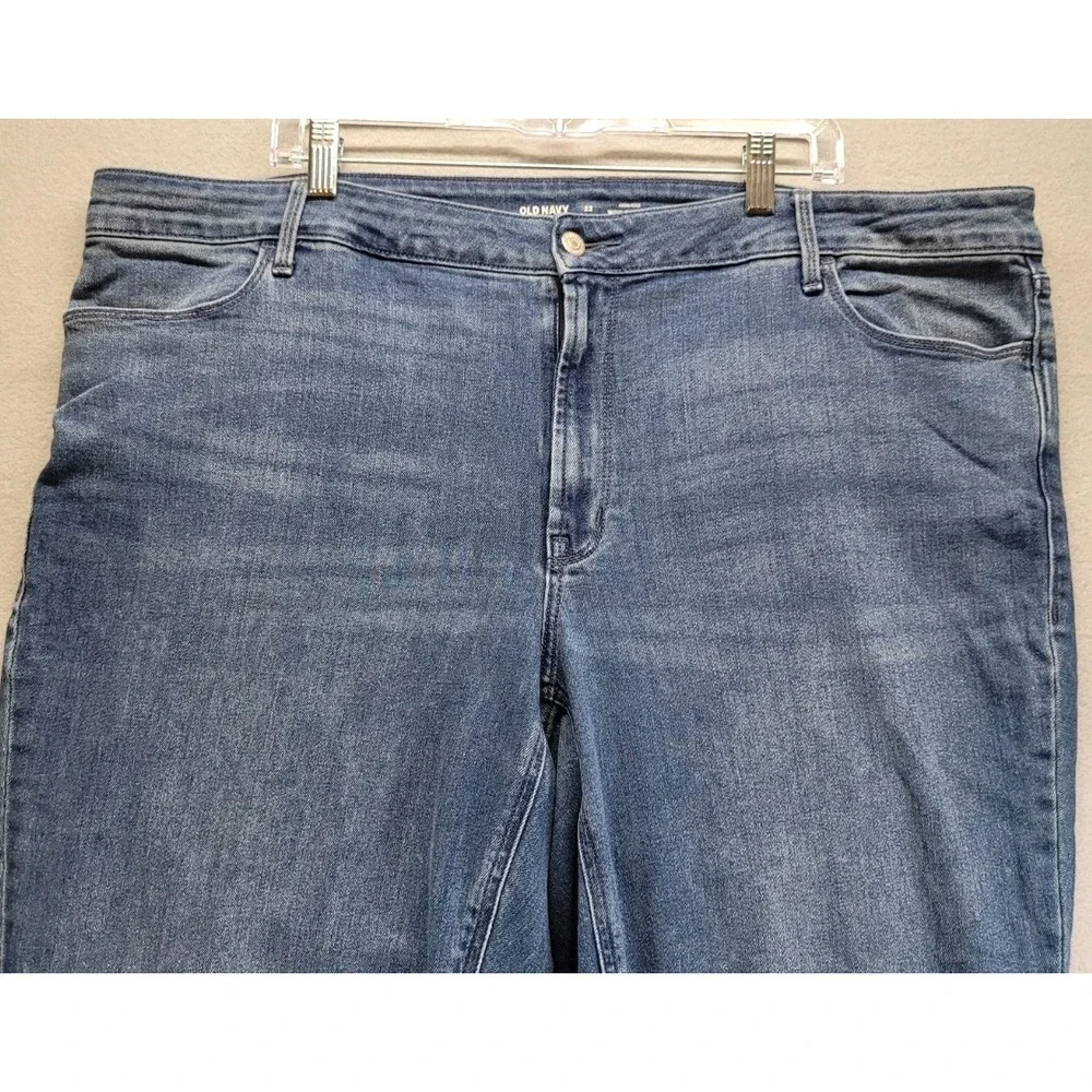 Old Navy High Rise Wow Straight Jeans Women's Size 22 Blue‎ Denim